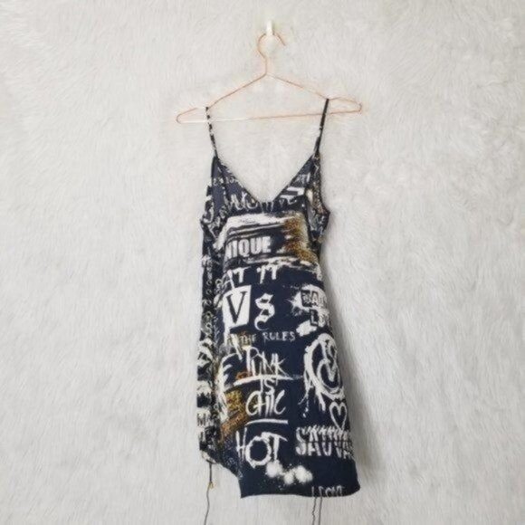 Balmain Rare Collab x Victoria's Secret Punk Angel Tank Slip Dress Medium - Picture 3 of 10